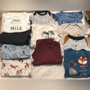 Variety of short and long sleeve onesies